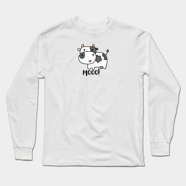 Moo - the cow Long Sleeve T-Shirt by Little Designer